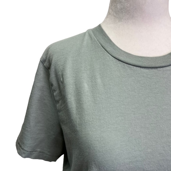 Frank And Oak Green Cropped Short Sleeve T-Shirt Size XL - Picture 9 of 10